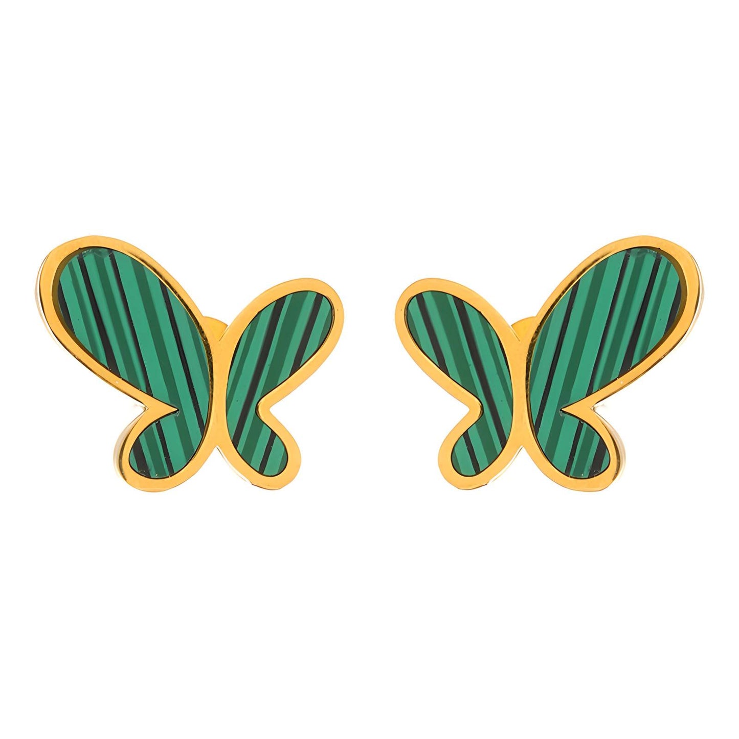 Green Butterfly Earrings