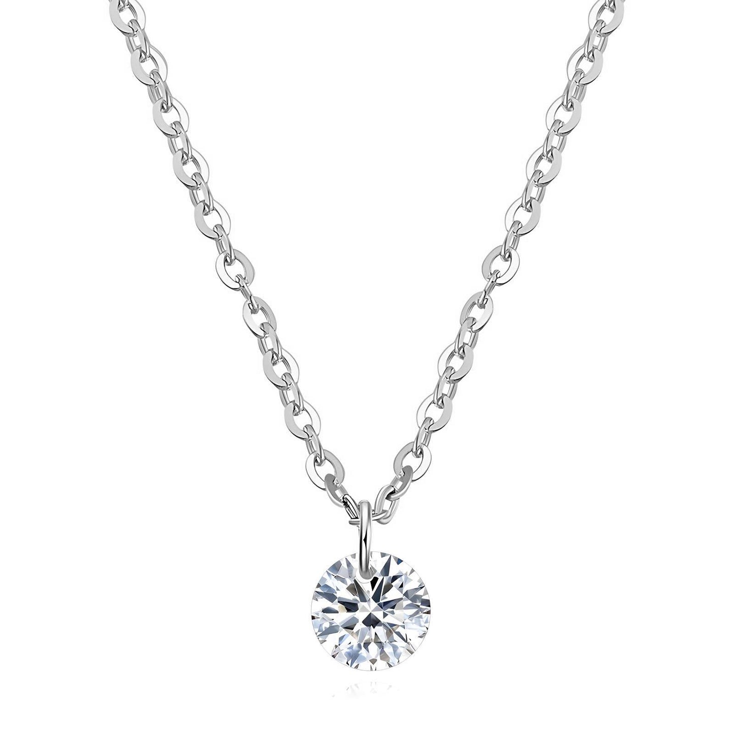 Luna Round Pendant Necklace