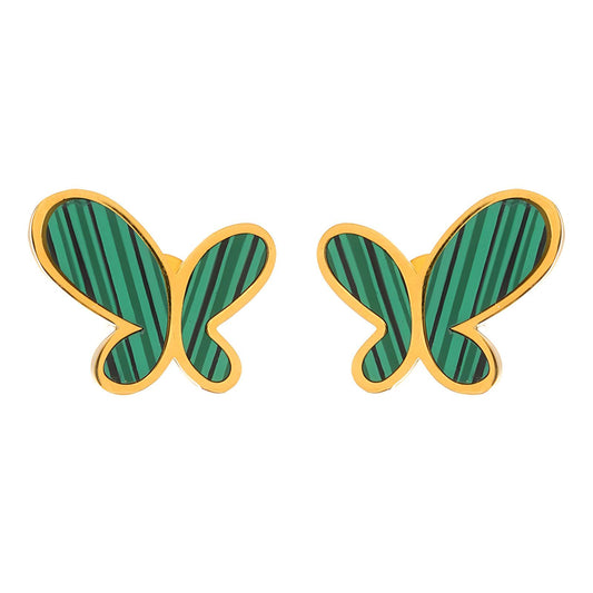 Green Butterfly Earrings