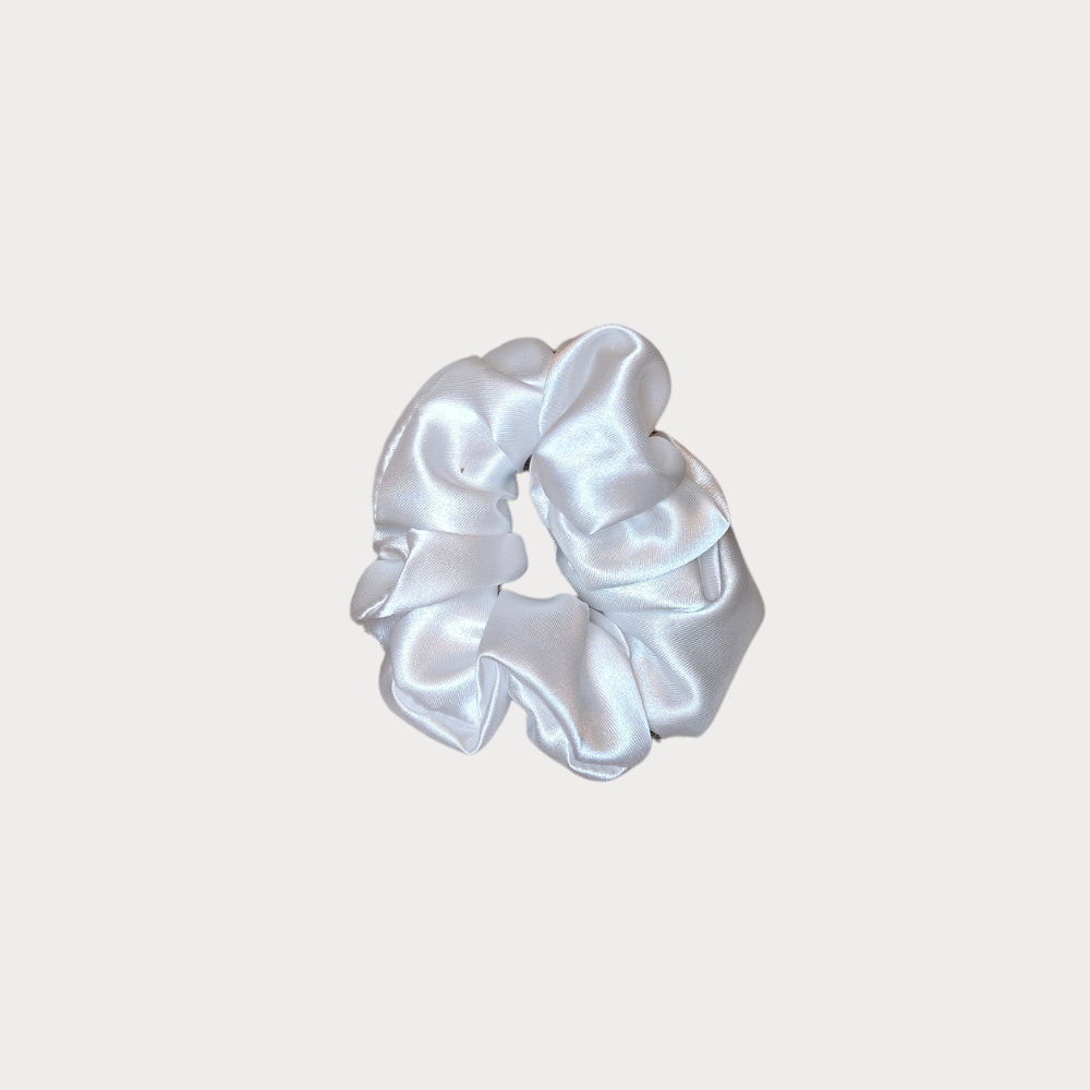 White Satin Scrunchie