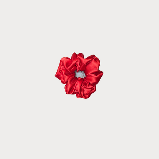 Red Satin Scrunchie
