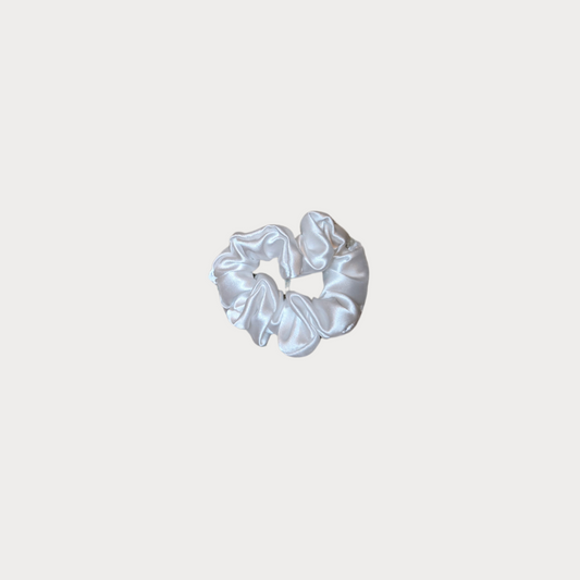 White Satin Scrunchie